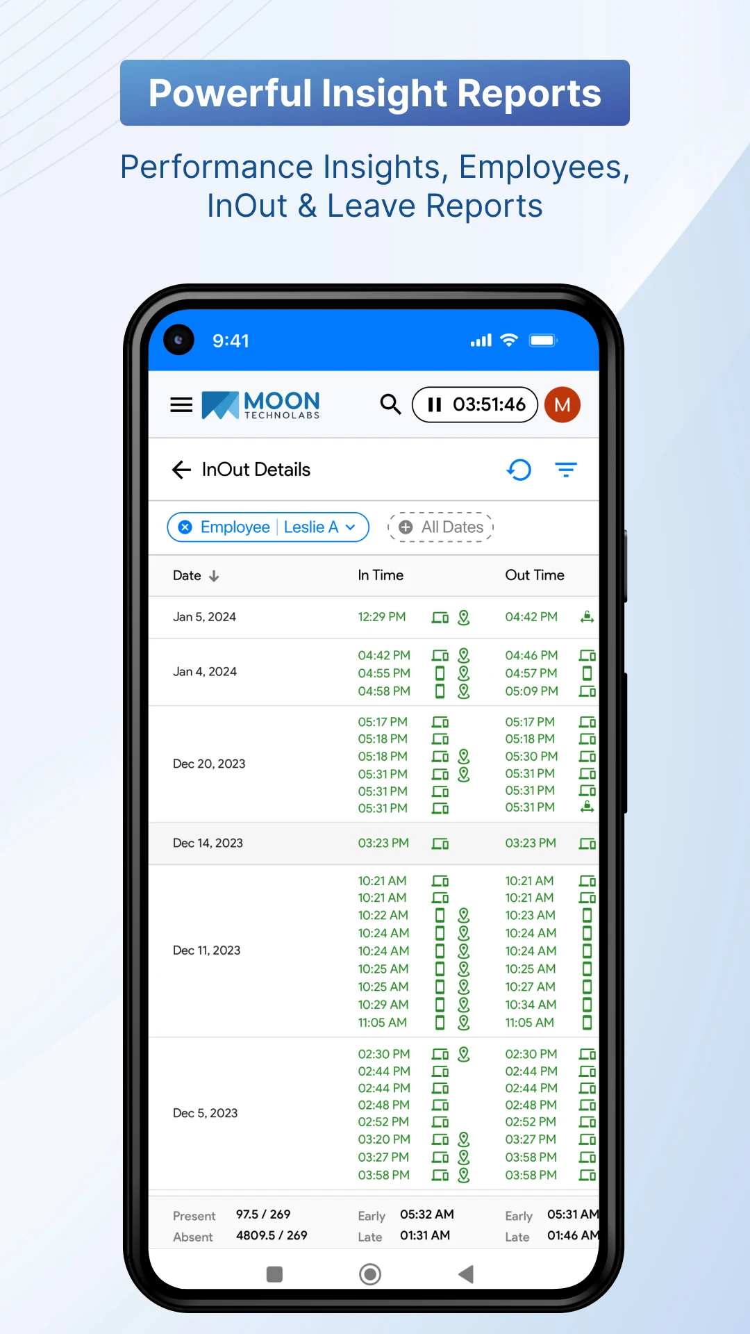 Employee Portal & HR: Moon HRM screenshot