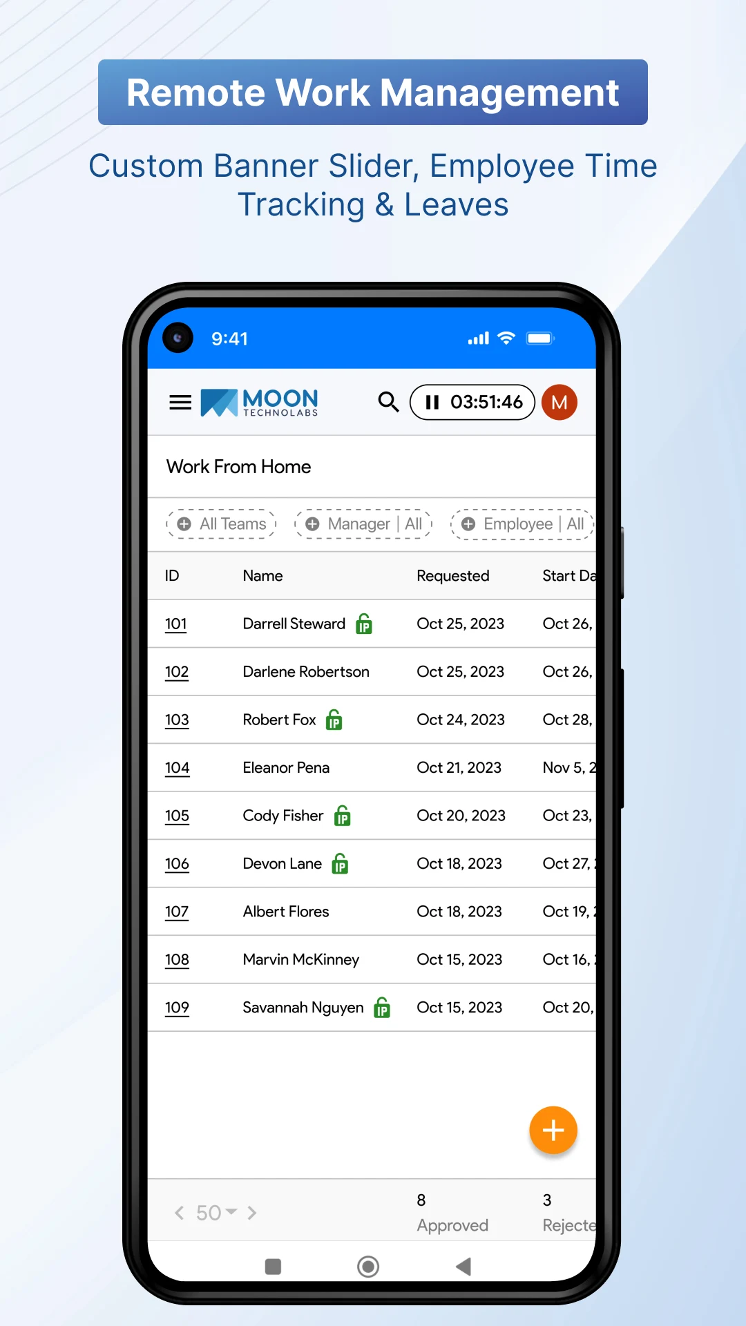Employee Portal & HR: Moon HRM screenshot