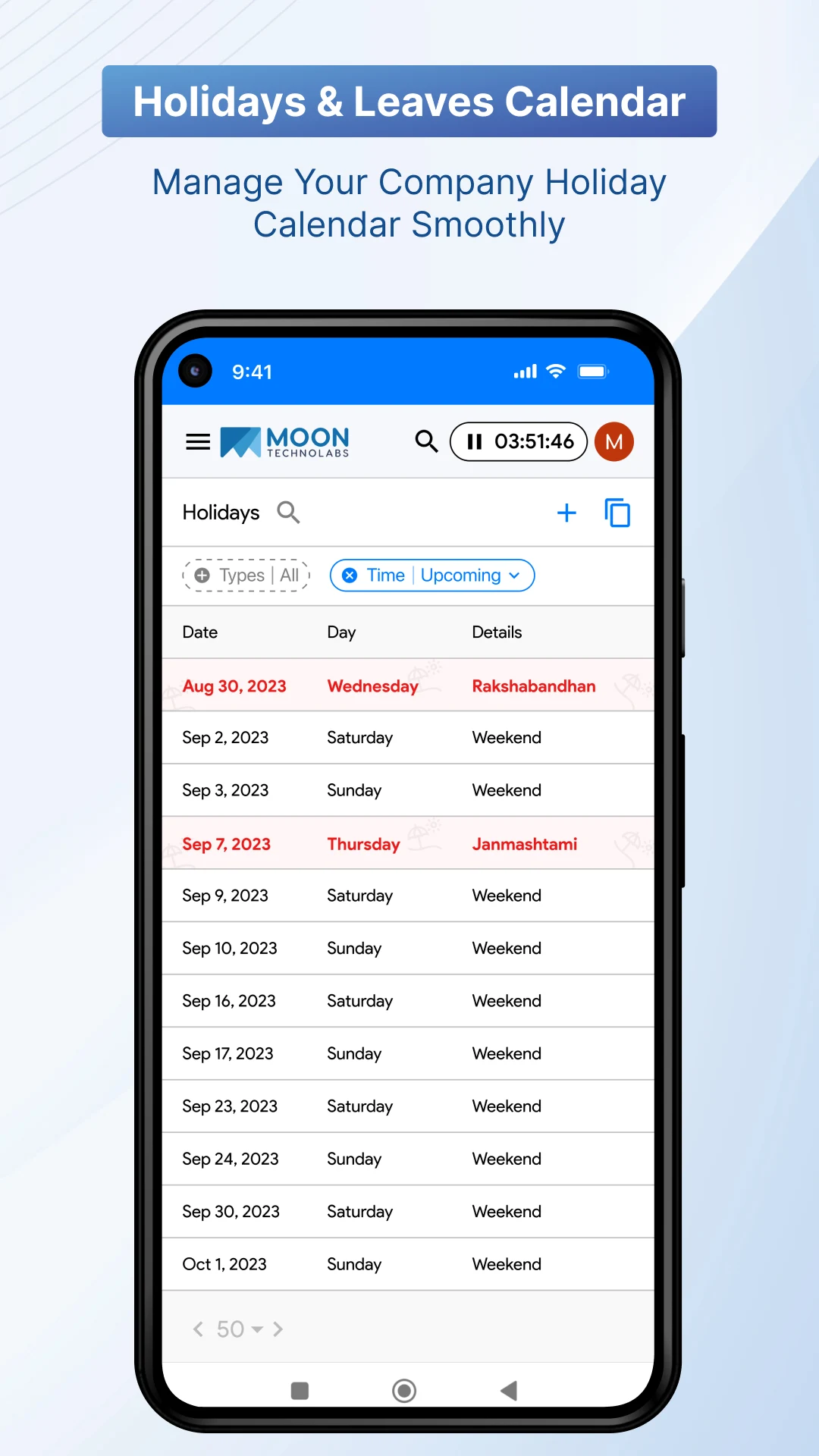 Employee Portal & HR: Moon HRM screenshot